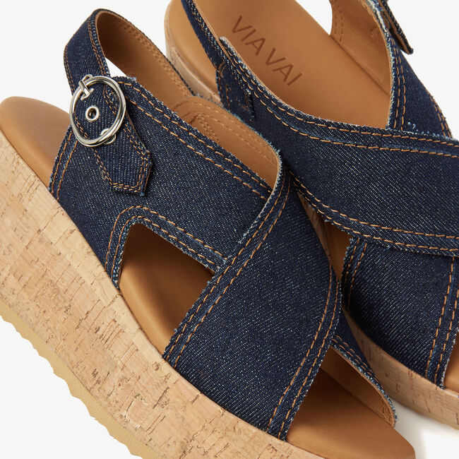 VIA VAI Sandales à talons SISSEL CAPRI en bleu - large