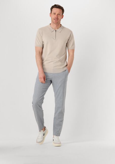 Beige PURE PATH Polo REGULAR FIT POLO SS HALF ZIP KNITWEAR - large