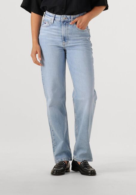Lichtblauwe TOMMY JEANS Straight leg jeans LAYLA HR SLIM STR BI0112 CO - large