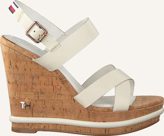 Witte TOMMY HILFIGER Sandalen CORPORATE WEDGE Witte TOMMY HILFIGER Sandalen CORPORATE WEDGE - large