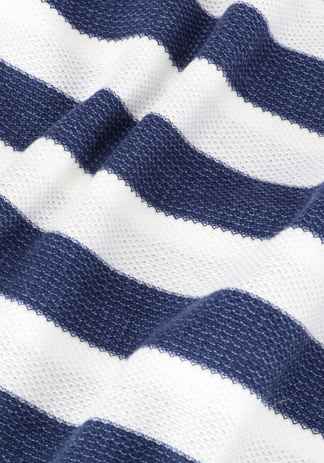 Blauw/wit gestreepte SCOTCH & SODA T-shirt STRUCTURE STRIPED CREWNECK JERSEY T-SHIRT IN ORGANIC COTTON - large