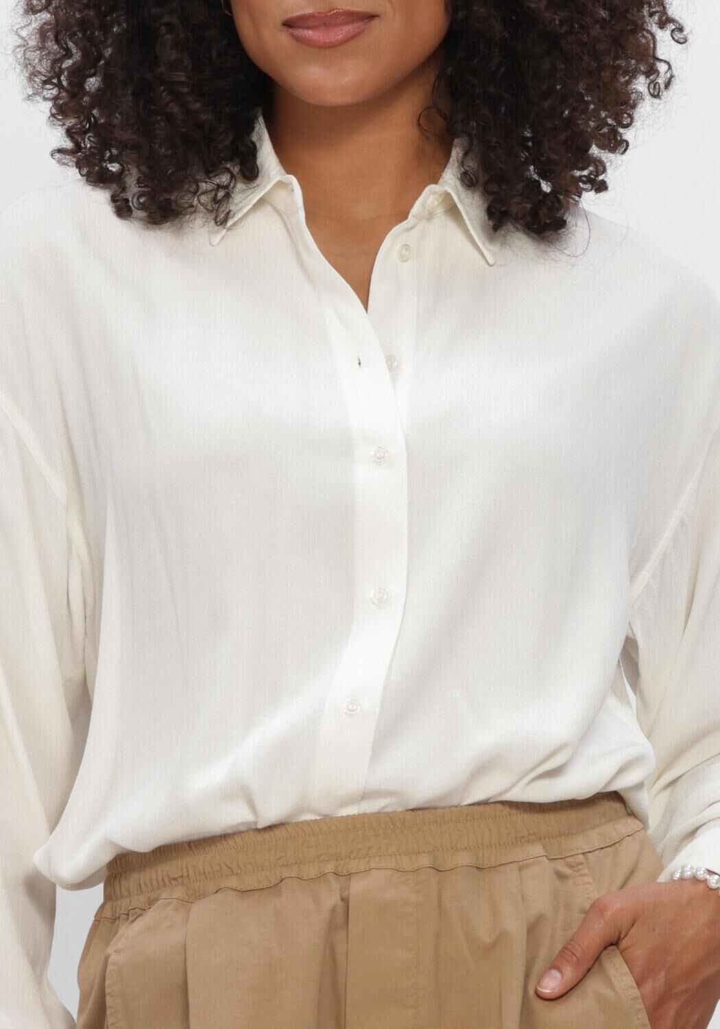 Gebroken wit BY-BAR  KRIS VISCOSE BLOUSE - large