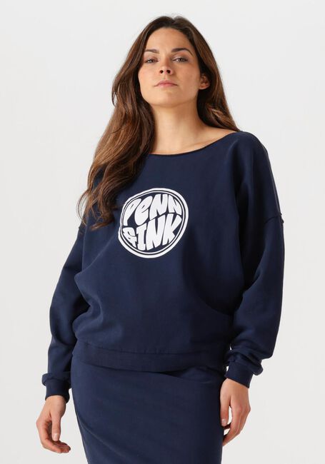 PENN & INK Chandail SWEATER PRINT Bleu foncé - large