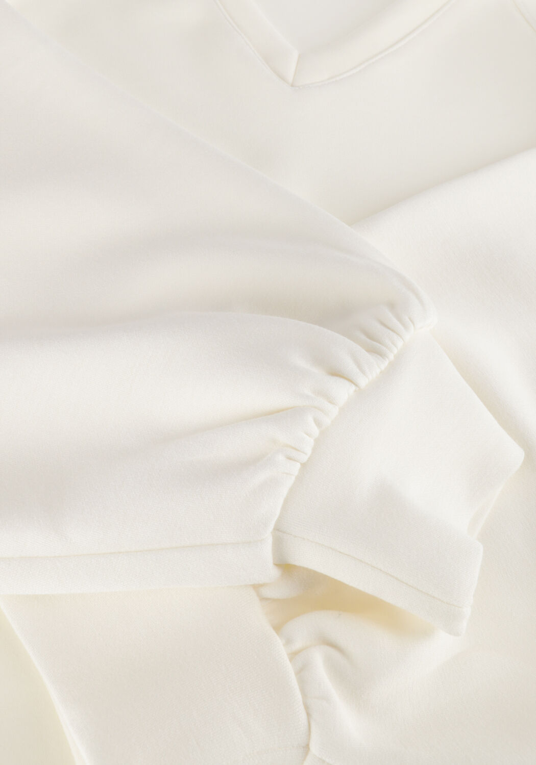 Ecru MSCH COPENHAGEN Sweater MSCHNELINA IMA Q RAGLAN V SWEATERSHIRT - large