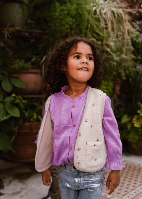 Zand DAILY7 Gilet TEDDY GILET EMBROIDERY Zand DAILY7 Gilet TEDDY GILET EMBROIDERY - large