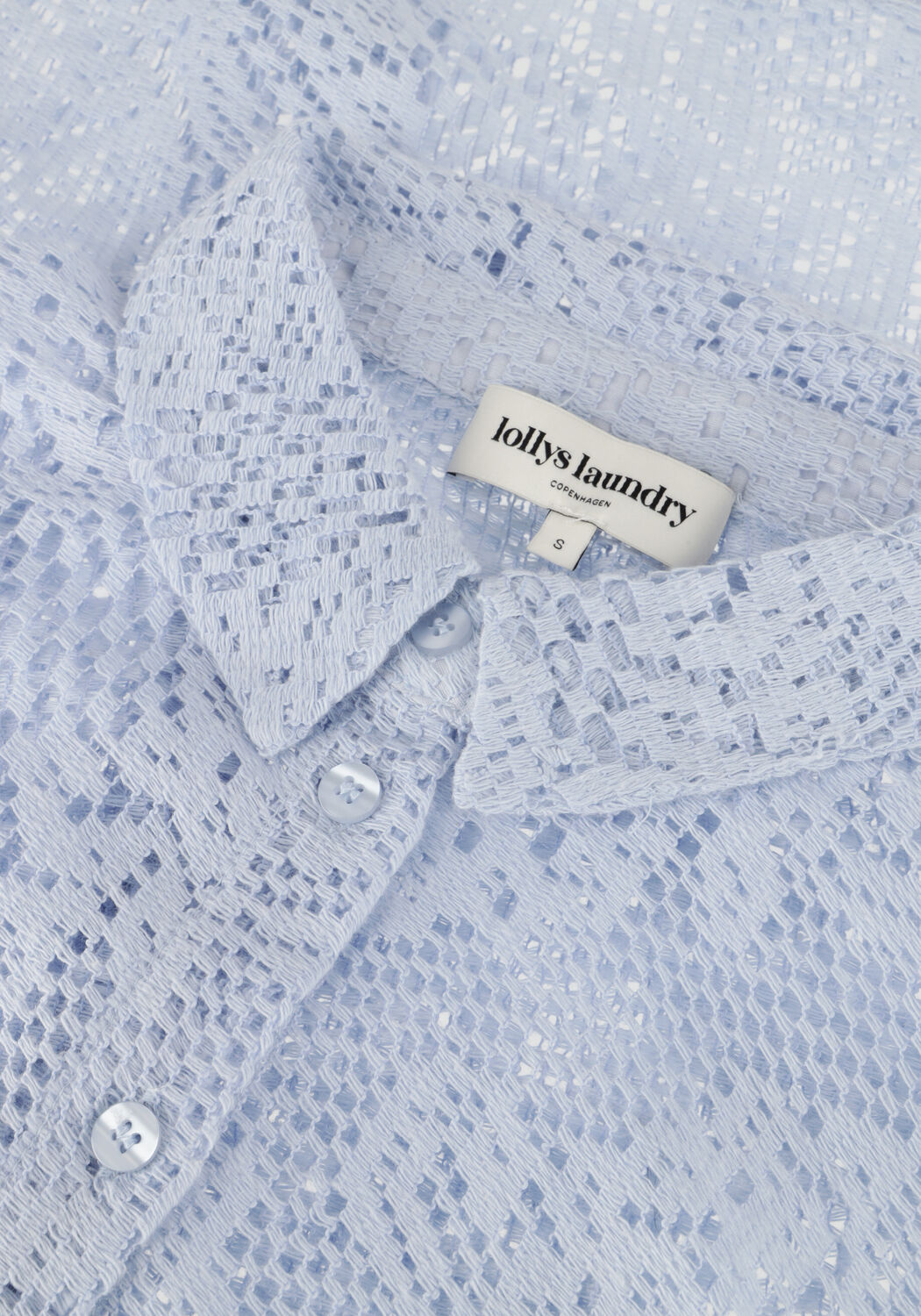 Lichtblauwe LOLLYS LAUNDRY  BONOLL SHIRT SS - large