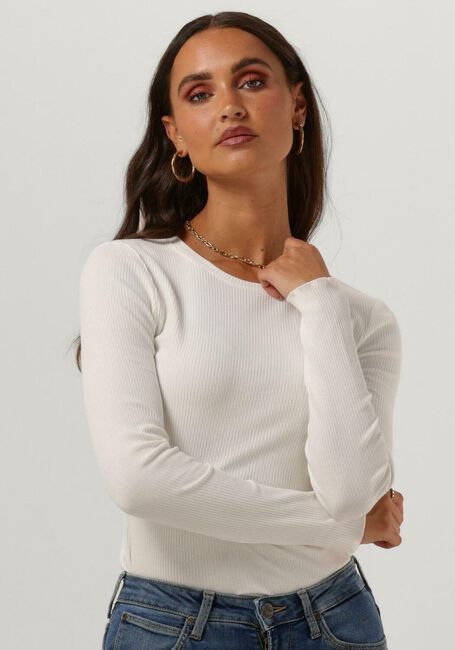 SELECTED FEMME T-shirt ANNA LS CREW NECK TEE en blanc - large