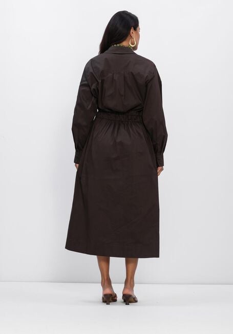 NEO NOIR Robe midi OTTANA POPLIN DRESS en marron - large