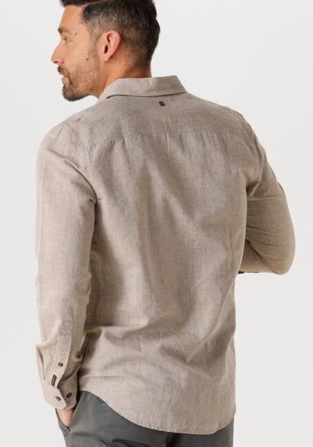 PME LEGEND Chemise décontracté LONG SLEEVE SHIRT COTTON LINEN 2 TONE Sable - large
