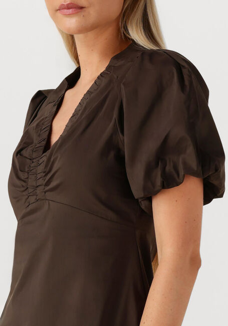 Bruine NEO NOIR Maxi jurk ILLANA POPLIN DRESS - large