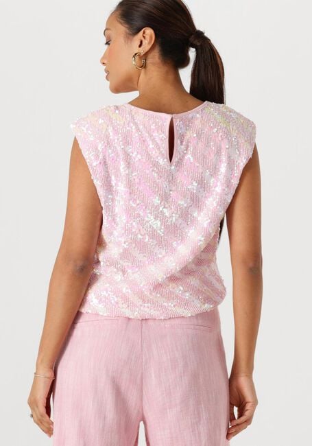 POM AMSTERDAM Haut TOP SEQUINS SHELL PINK en rose - large
