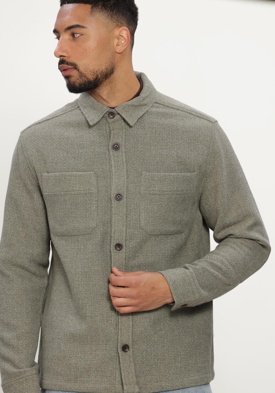 JC RAGS Surchemise OVERSHIRT ACE en vert - large