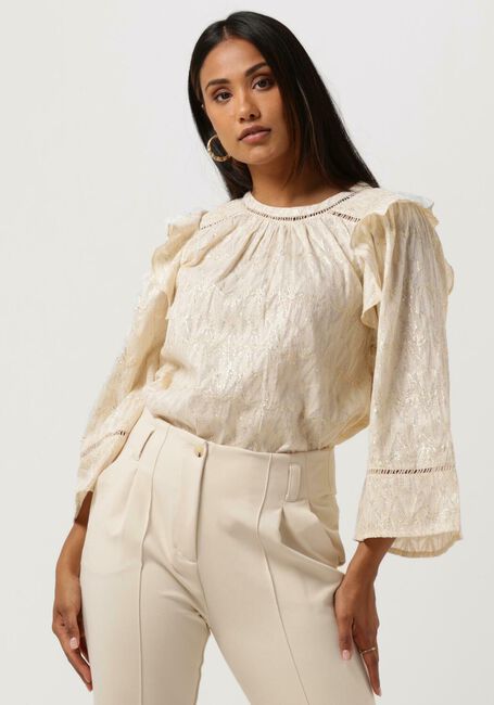 SUMMUM Blouse TOP LUREX JACQUARD en blanc - large