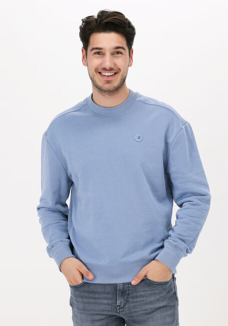 Blauwe CAST IRON Sweater R-NECK RELAXED FIT ESSENTIAL S - large