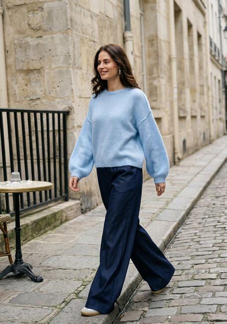 ANOTHER LABEL Pull ALLROXANE KNITTED PULL L/S Bleu clair - large