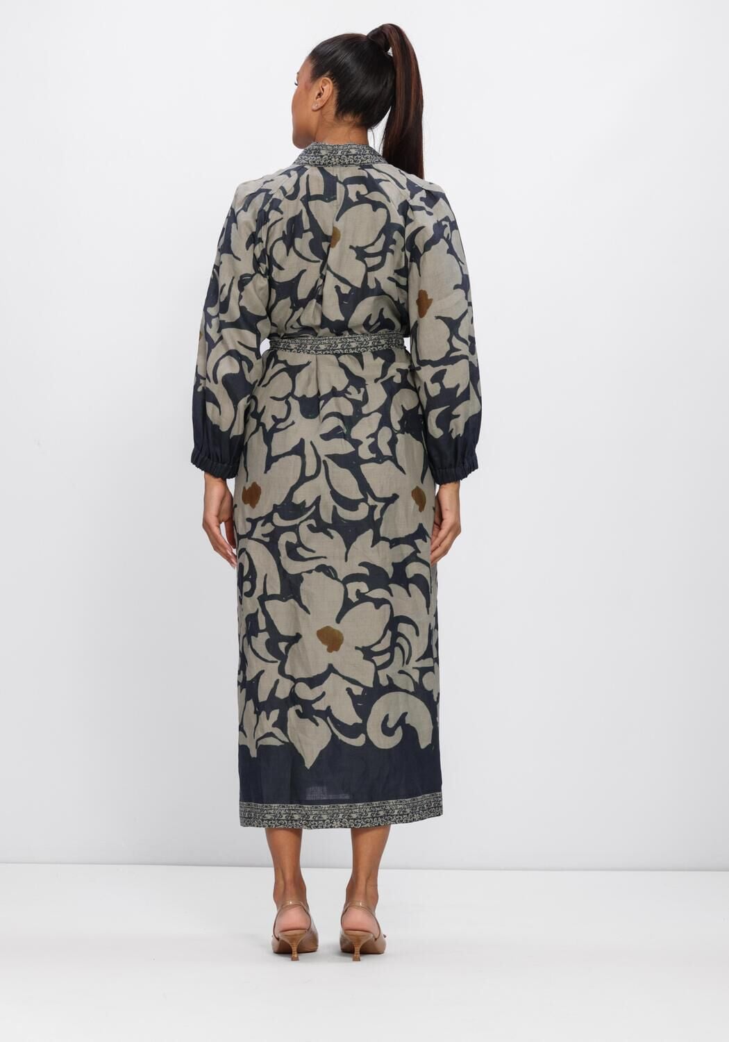 Donkerblauwe LUISA CERANO Midi jurk 738654/3844-00 - large
