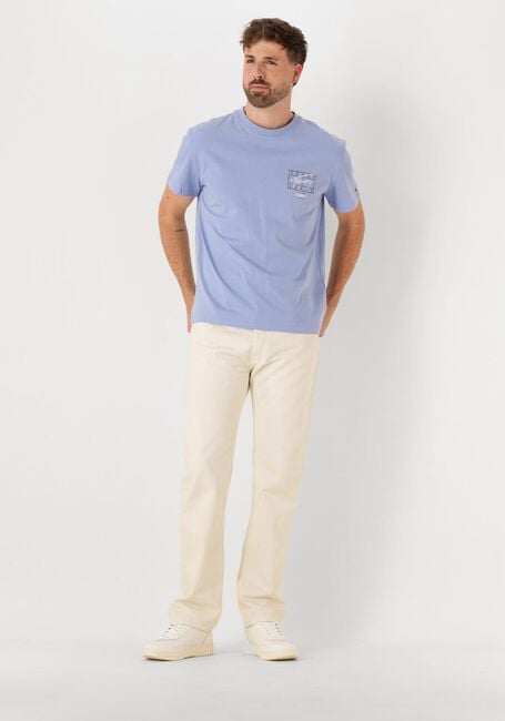 Lichtblauwe TOMMY JEANS T-shirt TJM REG SIGN SPRAY SS T EXT - large