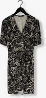 Zwarte JANSEN AMSTERDAM Mini jurk VFB506 JERSEY PRINTED WRAP DRESS 3/4 SLEEVE