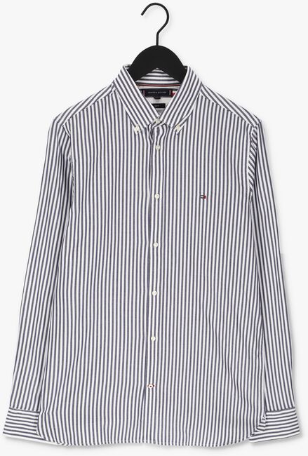 Donkerblauwe TOMMY HILFIGER Casual overhemd CLASSIC DOBBY STRIPE SF SHIRT - large
