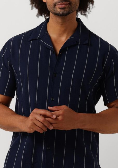 SELECTED HOMME Chemise décontracté SLHREG-WEST SHIRT SS RESORT CAMP Bleu foncé - large