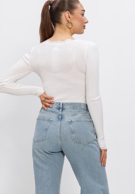 Witte ROSEMUNDE Top BABETTE SILK T-SHIRT LACE - large