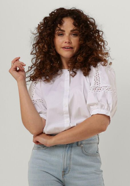 Witte MSCH COPENHAGEN  MSCHMARIBEL CENILLA 2/4 SHIRT - large