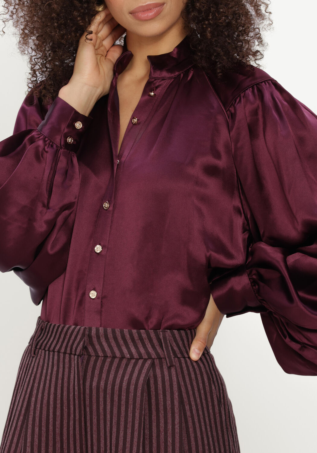 AMAYA AMSTERDAM AUORA BLOUSE Blouses Bordeaux - large