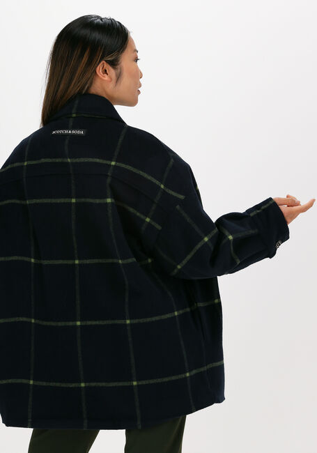 SCOTCH & SODA Jack PADDED CHECKED WOOL-BLEND SHIR en bleu - large