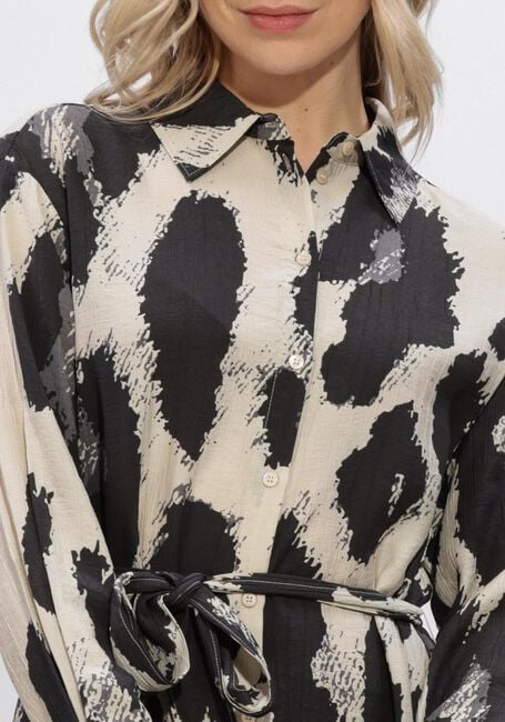 Beige MSCH COPENHAGEN Maxi jurk MSCHKARALIE JUSIA SHIRT DRESS AOP - large