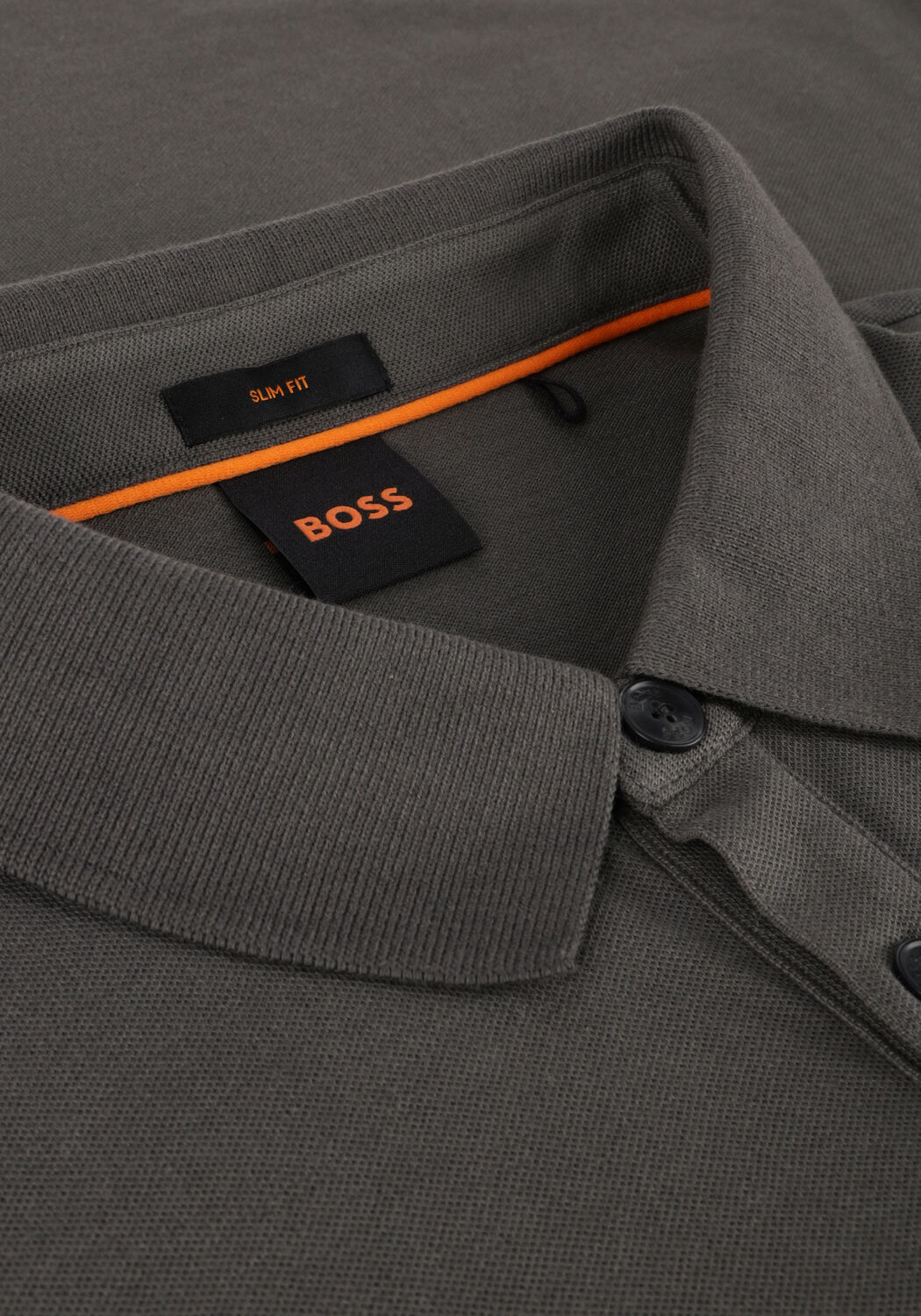BOSS ORANGE Polo PASSERBY Gris fonc&eacute; - large