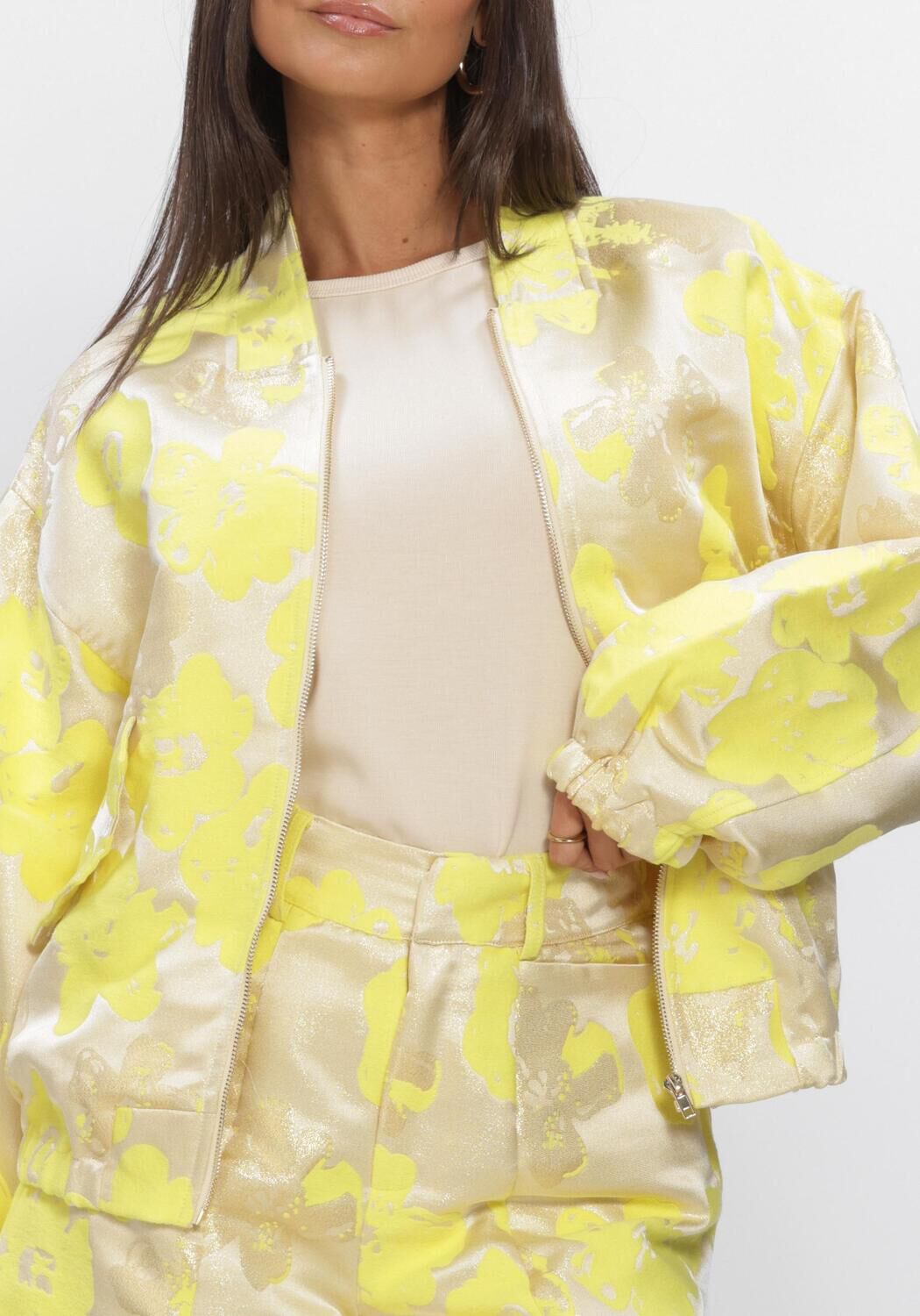Gele STUDIO AMAYA Jassen FENNA BOMBER - large