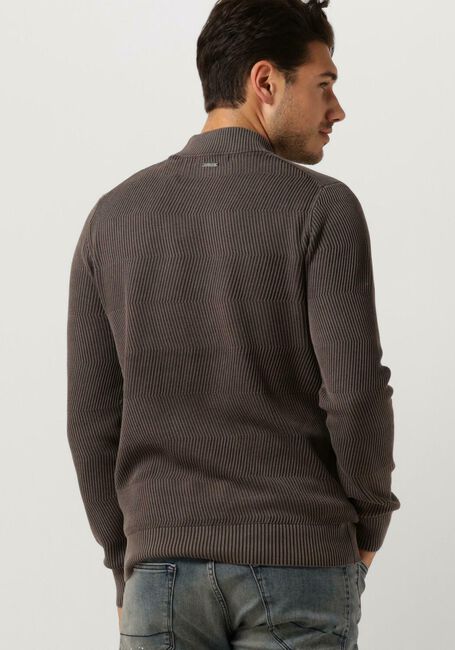 PUREWHITE Pull JAQUARD WASHED MOCKNECK en marron - large