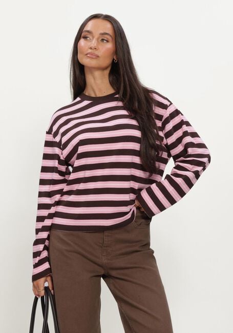 Roze CATWALK JUNKIE T-shirt STRIPED LONG SLEEVE - large