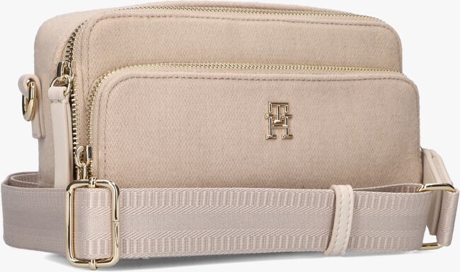 Beige TOMMY HILFIGER Schoudertas ICONIC TOMMY CAMERA BAG WOOL - large