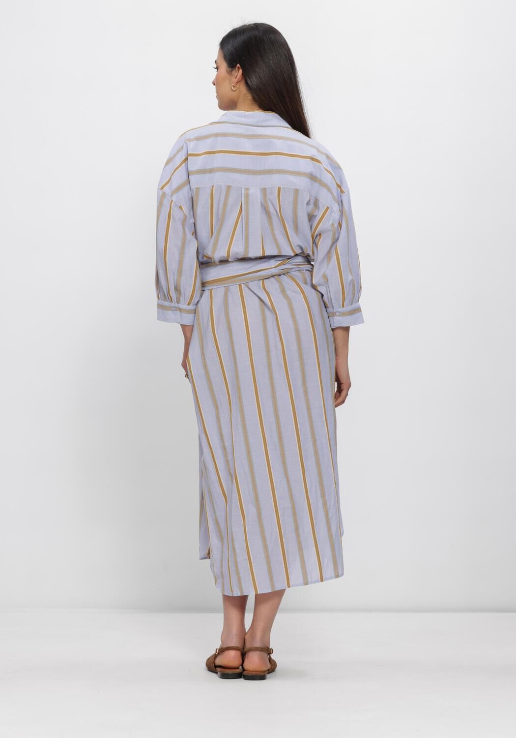 BEAUMONT Robe midi INDIA DRESS en bleu - large