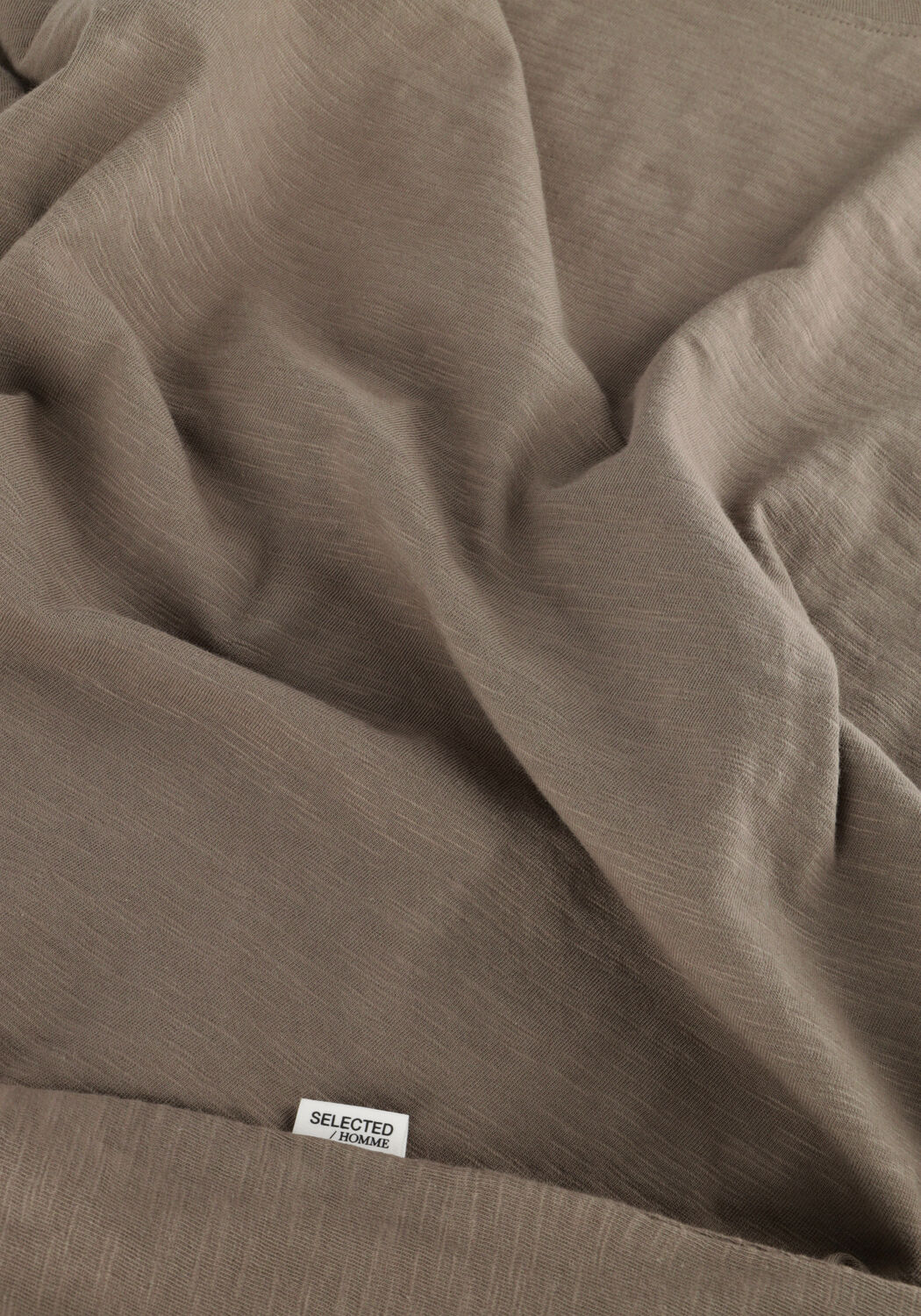 SELECTED MEN T-shirt SLHASPEN SLUB SS O-NECK TEE NOOS en vert - large