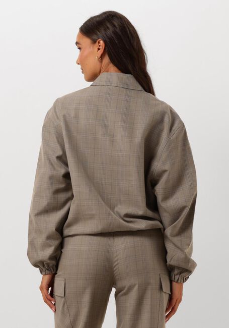 ALIX THE LABEL Jack LADIES WOVEN CHECK BOMBER en camel - large