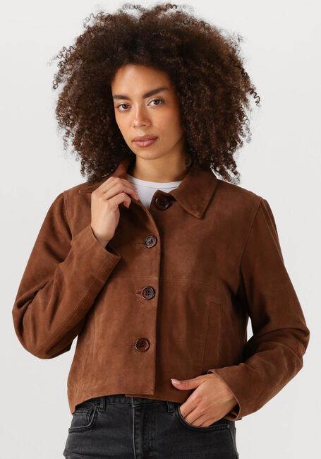 MY ESSENTIAL WARDROBE Veste en cuir PETRAMW SUEDE JACKET en marron - large