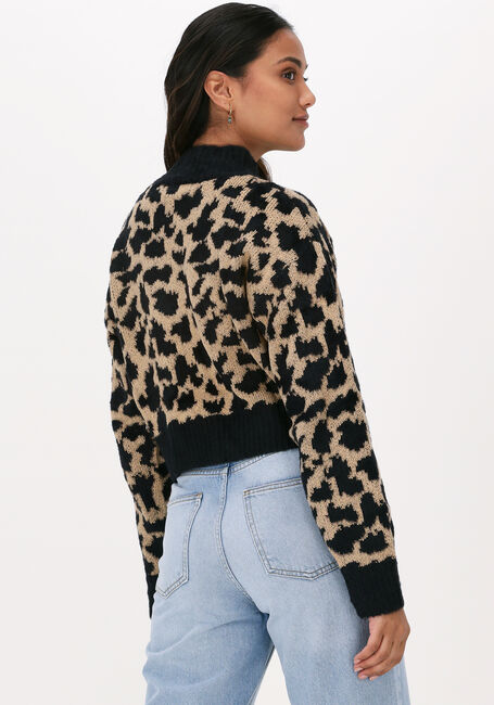 NA-KD Pull PATTERN OVERSIZED CROPPED KNITTED SWEATER en beige - large
