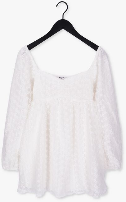 Witte NA-KD Mini jurk PUFFY SLEEVE GATHERED MINI DRESS - large