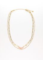 Bruine NOTRE-V Sieraad KETTING DUBBEL CHAIN - medium