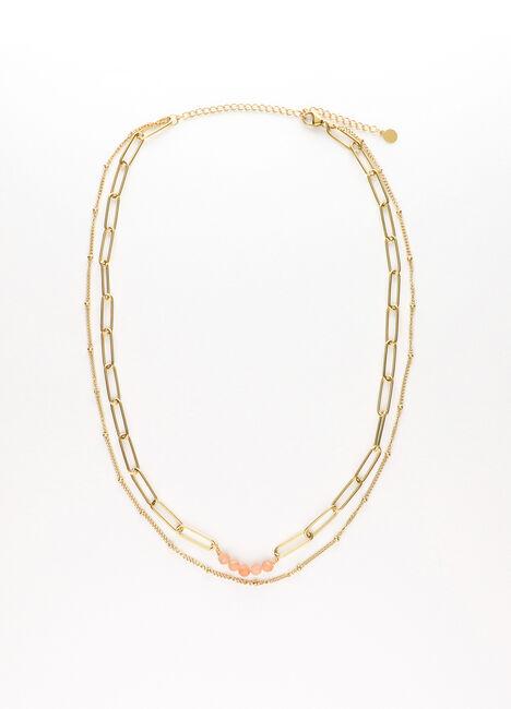 Bruine NOTRE-V Sieraad KETTING DUBBEL CHAIN - large