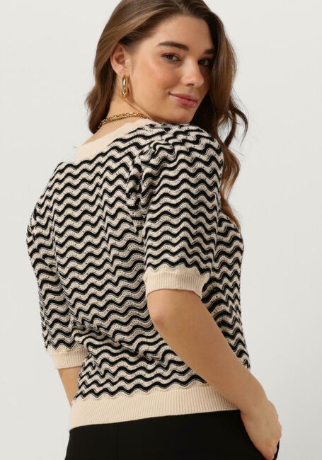 MINUS T-shirt MAIKA 2/4 SLEEVE KNIT T-SHIRT en noir - large