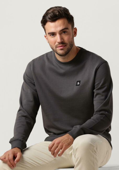 SCOTCH & SODA Pull ESSENTIAL LOGO BADGE SWEATSHIRT en gris - large