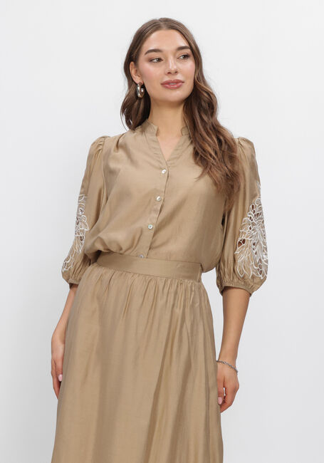 NUKUS ROSIE BLOUSE EMBRODERY Blouses en camel - large