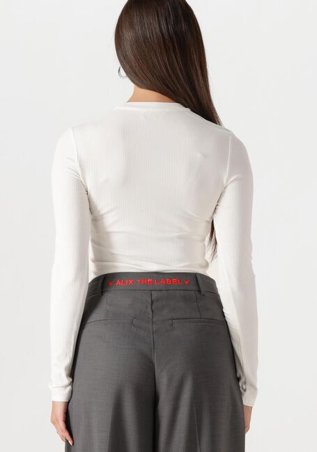 ALIX THE LABEL Haut LADIES KNITTED MODAL LONGSLEEVE TOP en blanc - large