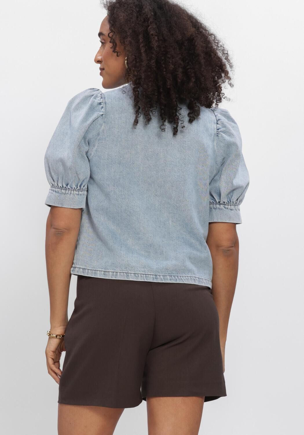 Lichtblauwe CO'COUTURE  ASJACC DENIM BLOUSE - large