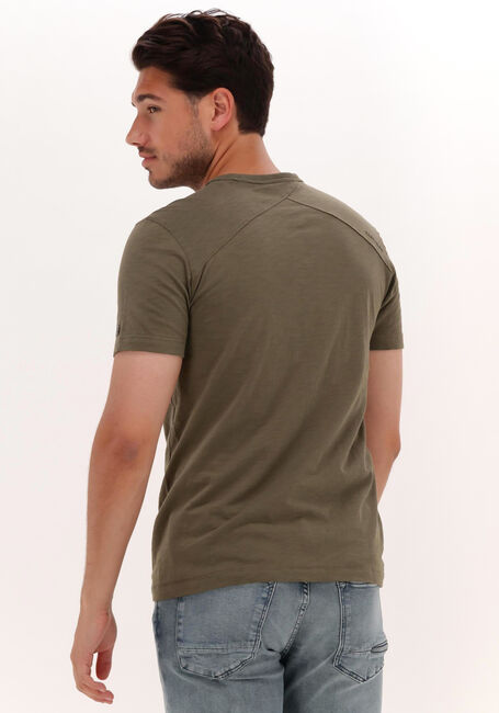 CAST IRON T-shirt SHORT SLEEVE R-NECK SLUB JERSEY en vert - large