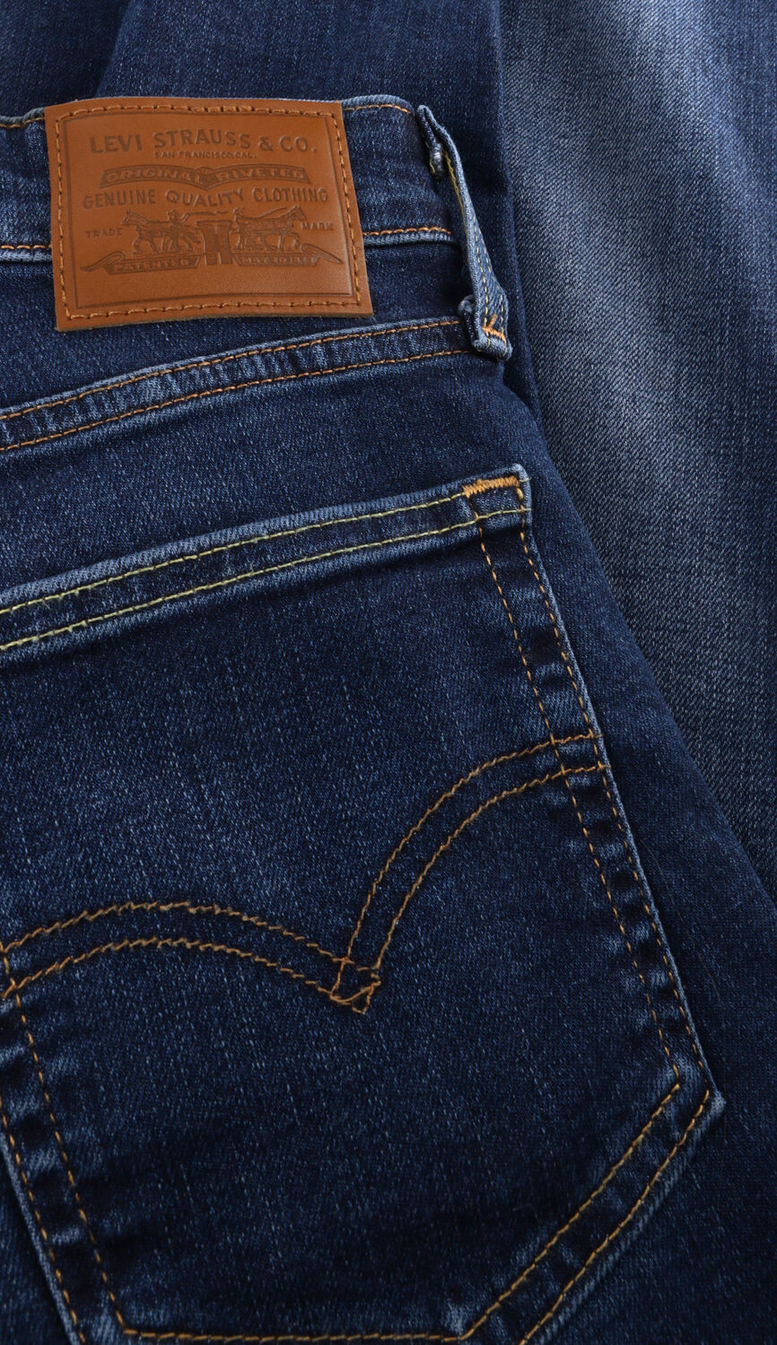 Donkerblauwe LEVI'S Skinny jeans 721 HIGH RISE SKINNY BLUE WAVE DARK - large