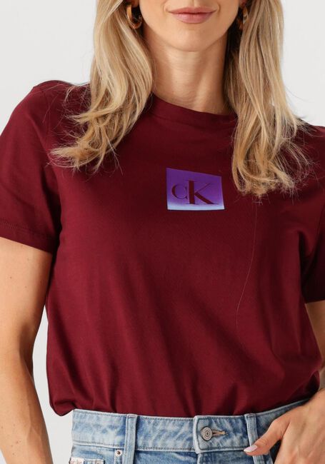 Bordeaux CALVIN KLEIN T-shirt SS CLASSIC FIT TEE - large